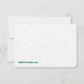 ホホホホメリークリスマスサンタカワイイ雪だるま サンキューカード (裏面)