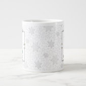 ホホホホメリークリスマスサンタカワイイ雪だるま ジャンボコーヒーマグカップ (正面)