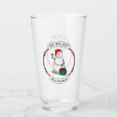 ホホホホメリークリスマスサンタカワイイ雪だるま タンブラーグラス (裏面)