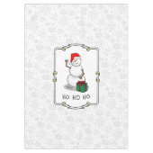 ホホホホメリークリスマスサンタカワイイ雪だるま テーブルクロス (正面)