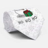 ホホホホメリークリスマスサンタカワイイ雪だるま ネクタイ (ロール)