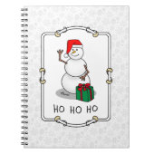 ホホホホメリークリスマスサンタカワイイ雪だるま ノートブック (正面)