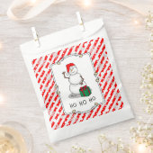 ホホホホメリークリスマスサンタカワイイ雪だるま フェイバーバッグ (クリップ留めされた状態)