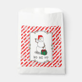 ホホホホメリークリスマスサンタカワイイ雪だるま フェイバーバッグ (正面)