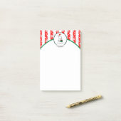 ホホホホメリークリスマスサンタカワイイ雪だるま ポストイット (デスク上)