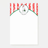 ホホホホメリークリスマスサンタカワイイ雪だるま ポストイット (正面)