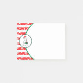 ホホホホメリークリスマスサンタカワイイ雪だるま ポストイット (正面)