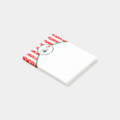 ホホホホメリークリスマスサンタカワイイ雪だるま ポストイット (アングル)