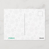 ホホホホメリークリスマスサンタカワイイ雪だるま ポストカード (裏面)