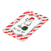 ホホホホメリークリスマスサンタカワイイ雪だるま マグネット (左側)