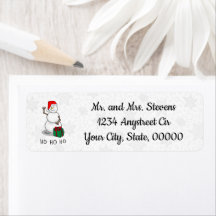 ホホホホメリークリスマスサンタカワイイ雪だるま