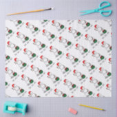 ホホホホメリークリスマスサンタカワイイ雪だるま 薄葉紙 (クラフト)