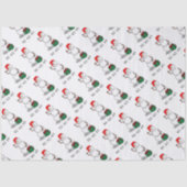 ホホホホメリークリスマスサンタカワイイ雪だるま 薄葉紙 (正面)