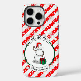ホホホホメリークリスマスサンタカワイイ雪だるま iPhone 16 PROケース