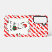 ホホホホメリークリスマスサンタカワイイ雪だるま SAMSUNG GALAXYケース (裏面横)