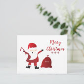 ホホホホメリークリスマスサンタクロース ポストカード (スタンド正面)