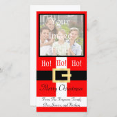 ホホホホメリークリスマスサンタスーツフォトカード シーズンカード (正面/裏面)