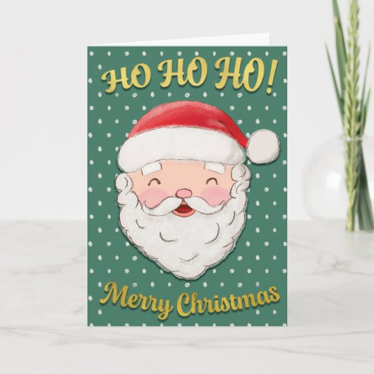 ホホホホメリークリスマスサンタ シーズンカード (正面)