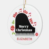 ホホホホメリークリスマスピアノキーボード セラミックオーナメント (左)