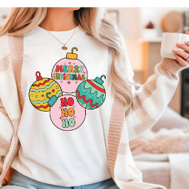 ホホホホメリークリスマスレトロ飾り トライブレンドTシャツ