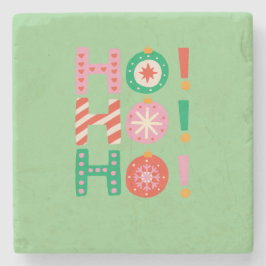 ホホホホメリークリスマス季節のプレゼント ストーンコースター