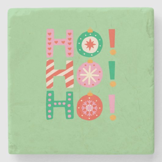 ホホホホメリークリスマス季節のプレゼント ストーンコースター (正面)