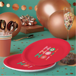 ホホホホメリークリスマス季節のプレゼント ペーパープレート