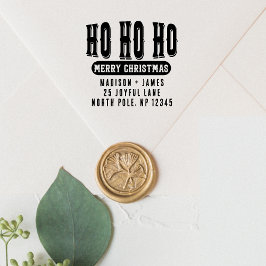 ホホホホメリークリスマス差出人住所 セルフインキングスタンプ