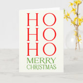 ホホホホメリークリスマス カード (黄色い花)