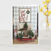 **ホホホホメリークリスマス** カード (黄色い花)