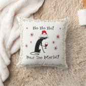 ホホホホメロキャットおもしろいクリスマスワイン引用文 クッション (ブランケット)