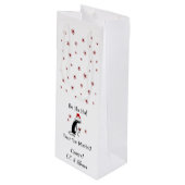 ホホホホメロキャットおもしろいクリスマスワイン引用文 ワインギフトバッグ (正面アングル)