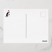 ホホホホメロキャットおもしろいクリスマスワイン引用文 箔シーズンポストカード (裏面)
