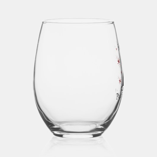 ホホホホメロクリスマスワおもしろいイン引用文 ステムなしワイングラス (右)