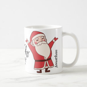 ホホホホモノグラムサンタクロースかわいらしクリスマス コーヒーマグカップ