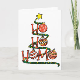 "ホホホホモ"ゲイクリスマスツリーwボーおもしろいルT-Sh カード