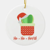 ホホホホヤかわいいクリスマスサンタホヤ工場 セラミックオーナメント (正面)