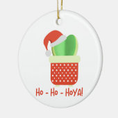 ホホホホヤかわいいクリスマスサンタホヤ工場 セラミックオーナメント (左)