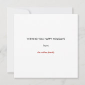 ホホホホレッドクリスマスツリーズウィンターホリデーカード (裏面)