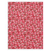 ホホホホレッド&グリーンクリスマスボールレッド テーブルクロス (正面)