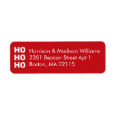 ホホホホレッド&ホワイトクリスマス差出人住所 ラベル (正面)