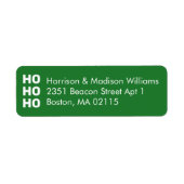 ホホホホーグリーン&ホワイトクリスマス差出人住所 ラベル (正面)