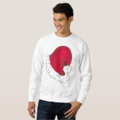 ホホホホーサンタクロース帽子の醜いクリスマスセーター スウェットシャツ (正面フル)