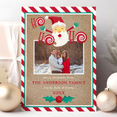 ホホホホーサンタクロースPeppermintクリスマスフォト シーズンカード