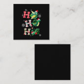 ホホホホーサンタタートルズクリスマスオーナメントデコール スクエア名刺 (正面/裏面)