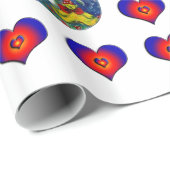 ホホホホーサンタミュージカルクリスマスナイトとハート ラッピングペーパー (ロールコーナー)