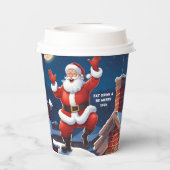 ホホホホーサンタ踊りの屋上クリスマス 紙コップ (裏面)