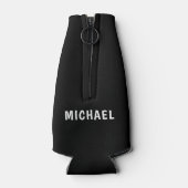 ホホホホーサンタ顔メリークリスマスパーソナライズされた ボトルクーラー (裏面)