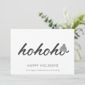 ホホホホーパーソナライズされたクリスマス シーズンカード (スタンド正面)
