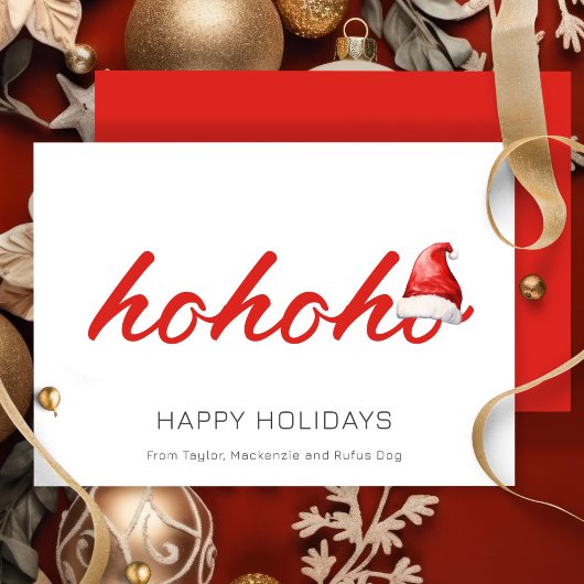 ホホホホーパーソナライズされたクリスマス シーズンカード